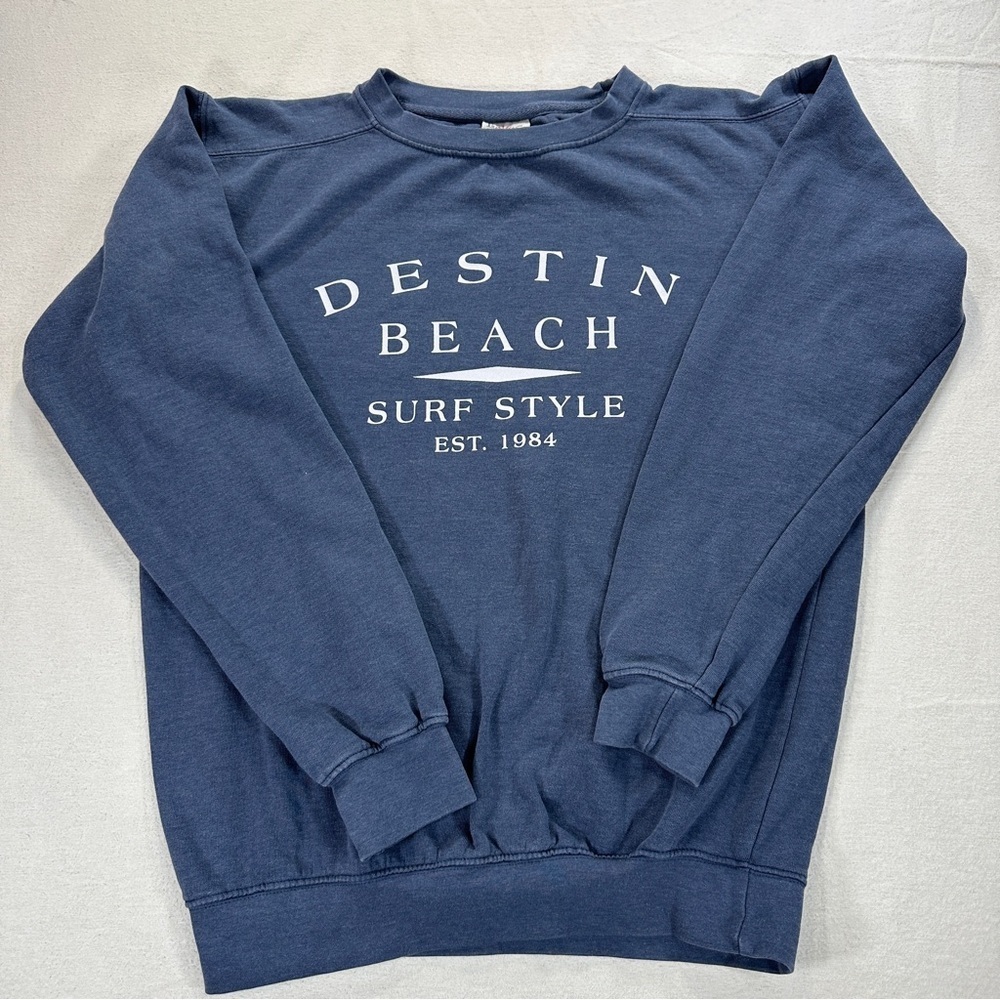 Trading Co Beach Outfitters Destin Florida Blue Sweatshirt. Sz S